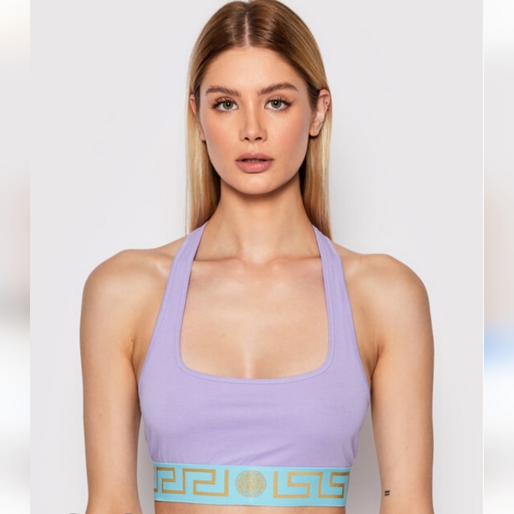 Versace Women's Top in Lavender and Aqua